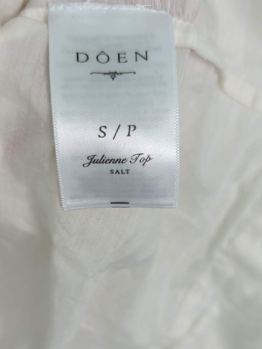Doen Julienne Top In Salt - Picture 3 of 7